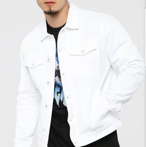 Fashion Nova denim jacket white (New in bag)